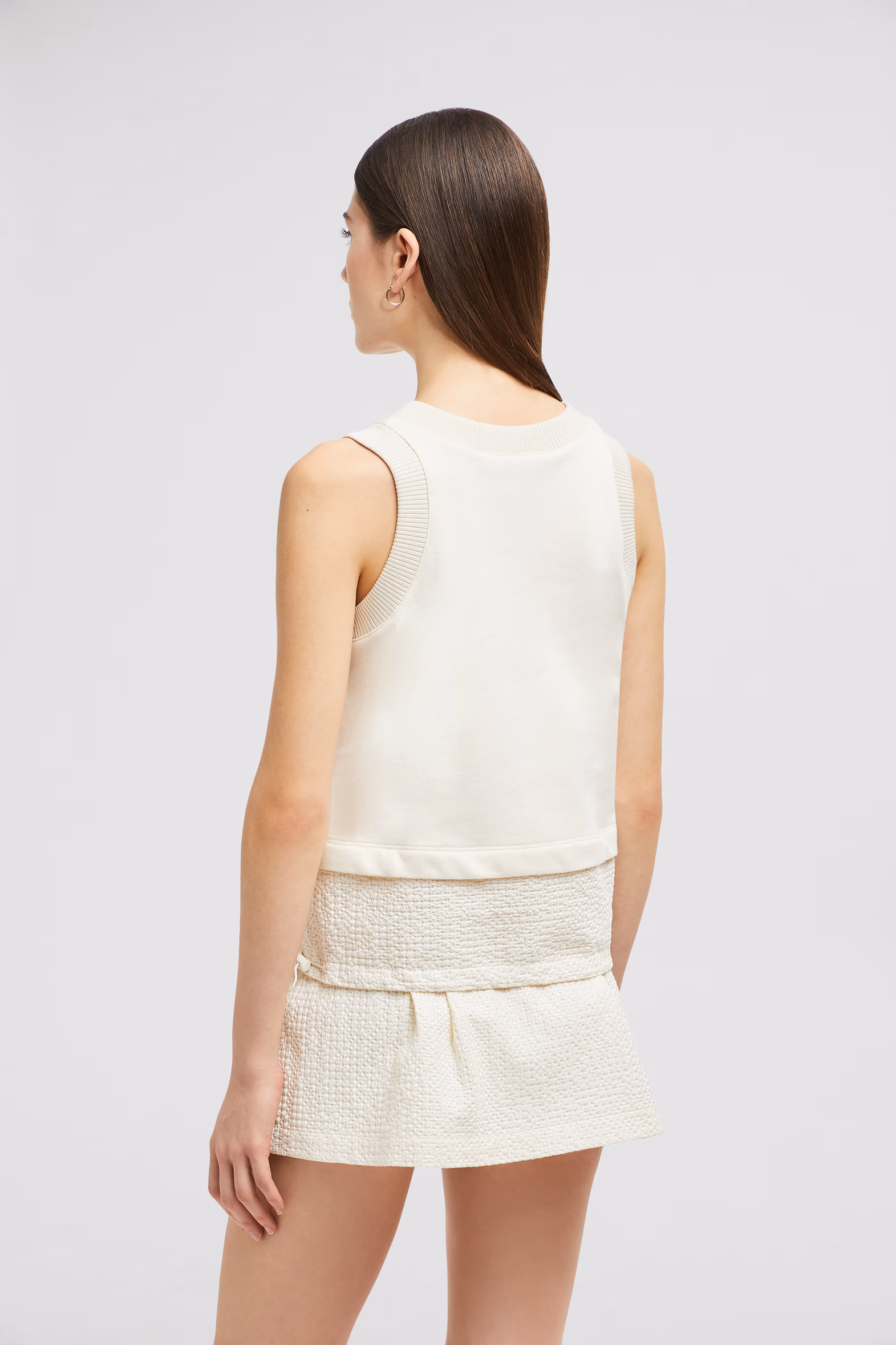 Embroidered Tank Top Women White Moncler 5